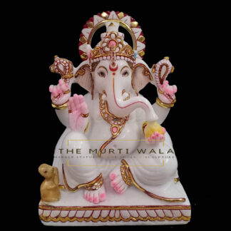 Ganpathi marble Statue