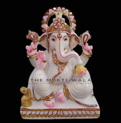 Ganpathi marble Statue